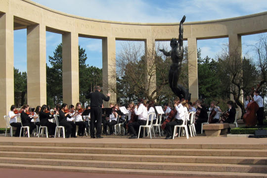 Concert at American Cemetery in Coleville