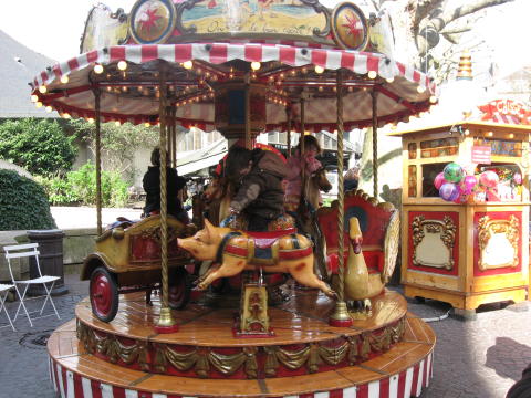 1900 Carousel near church of Ste Jeanne d'Arc in Rouen