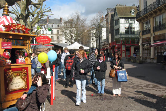 1900 Carousel near church of Ste Jeanne d'Arc in Rouen