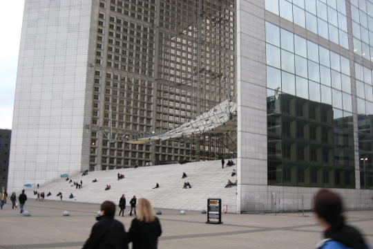 Walking to La Defense in Paris