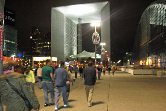 Walking near La Defense in Paris
