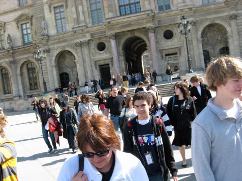Walking to Louvre in Paris